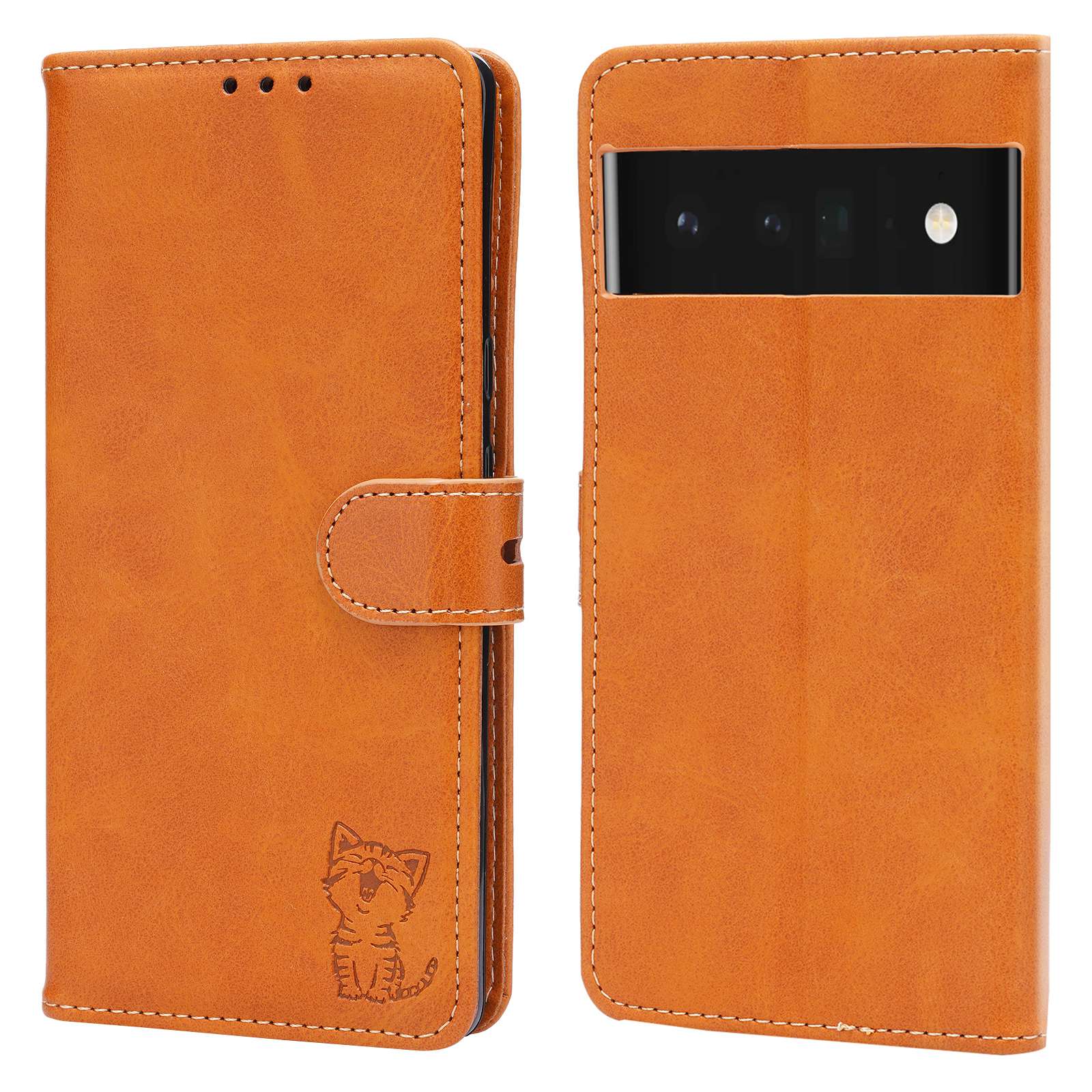 For Google Pixel 7a PU Leather Stand Wallet Case Happy Cat Pattern Imprinted Magnetic Clasp Phone Cover For Google Pixel 7a PU Leather Stand Wallet Case Happy Cat Pattern Imprinted Magnetic Clasp Phone Cover